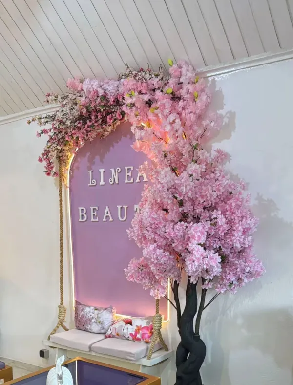 Intérieur du salon de beauté Linea Beauty à Androhibe - Ambiance détente et luxe à Tana